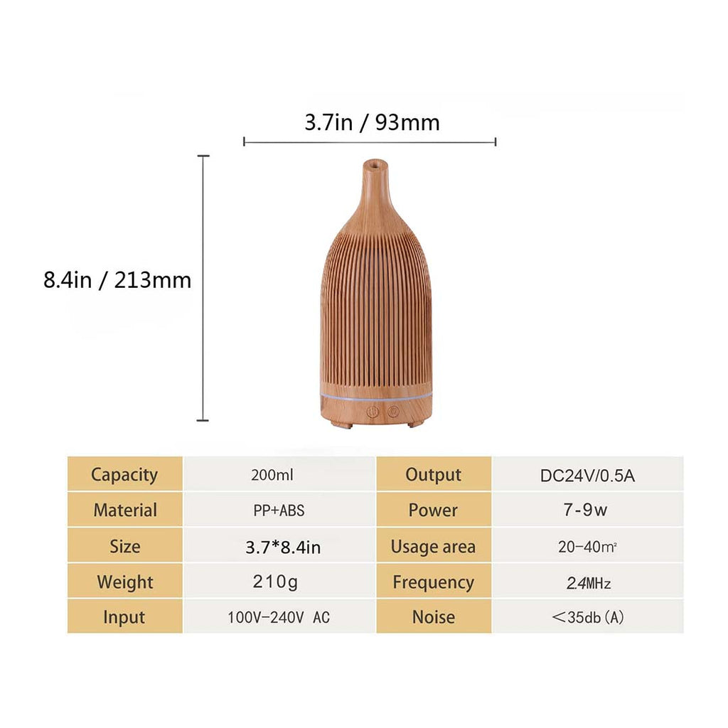 Ultrasonic Aroma Oil Diffuser Light Brown
