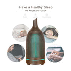 Ultrasonic Aroma Oil Diffuser Dark Brown