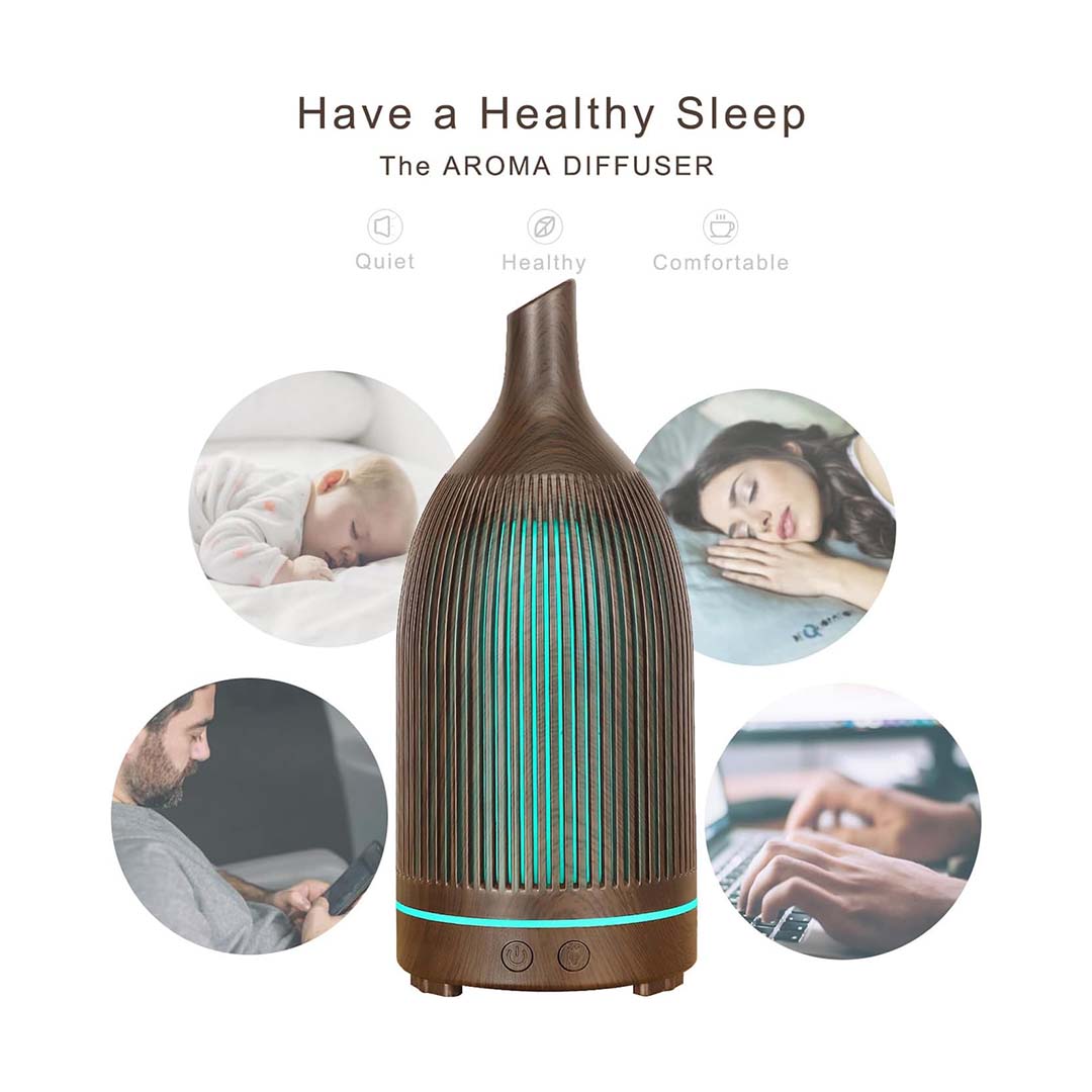 Ultrasonic Aroma Oil Diffuser Dark Brown